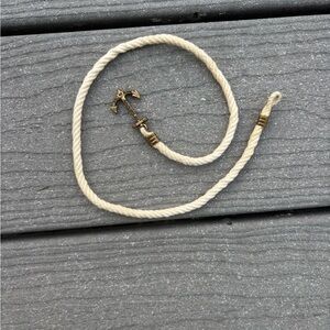 Kiel James Patrick Anchor Rope Bracelet in Cream and Gold